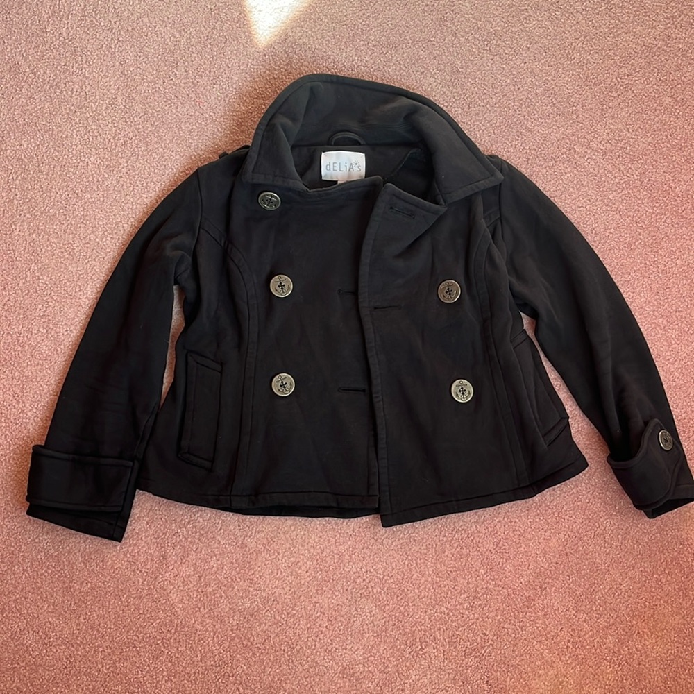 Black Peacoat dELiA*s Size Small Y2K vintage